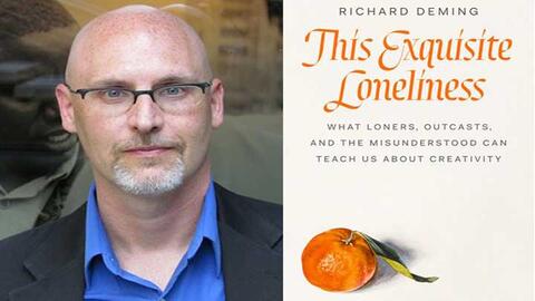 Photo of Richard Deming and cover image of "This Exquisite Loneliness"
