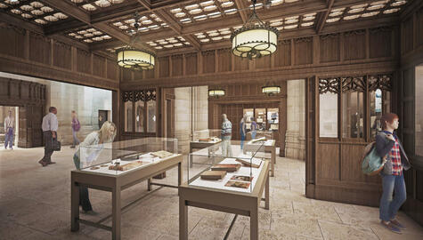 Architect's rendering of gallery space